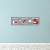 De flits | Flash-vergelijking Canvas Afdruk (Insitu (Houten vloer))