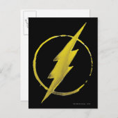 De flits | Geel borstEmbleem Briefkaart (Voorkant / Achterkant)