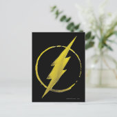 De flits | Geel borstEmbleem Briefkaart (Staand voorkant)