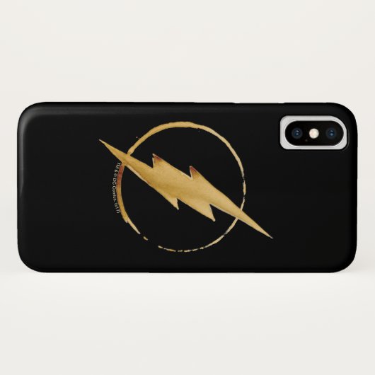 De flits | Geel borstEmbleem Case-Mate iPhone Case (Achterkant (horizontaal))