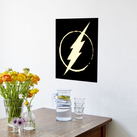 De flits | Geel borstEmbleem Folie Afdrukken (Laag (Keuken))