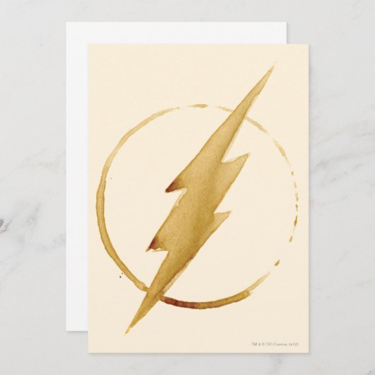 De flits | Geel borstEmbleem Kaart (Voorkant / Achterkant)