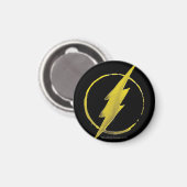 De flits | Geel borstEmbleem Magneet (Voorkant / Achterkant)