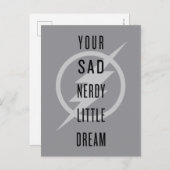 De flits | "Jouw Zad Nerdy Little Dream" Briefkaart (Voorkant / Achterkant)