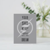 De flits | "Jouw Zad Nerdy Little Dream" Briefkaart (Staand voorkant)
