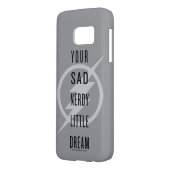 De flits | "Jouw Zad Nerdy Little Dream" Case-Mate Samsung Galaxy Hoesje (Achterkant Links)