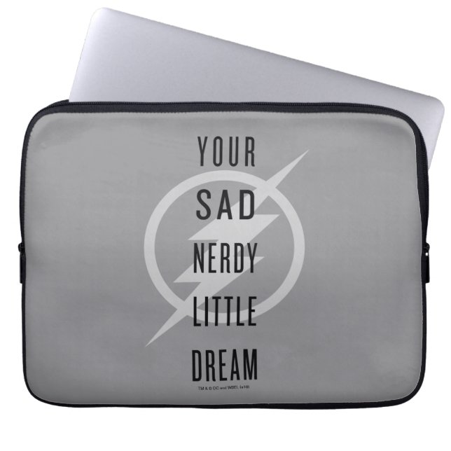 De flits | "Jouw Zad Nerdy Little Dream" Laptop Sleeve (Voorkant)