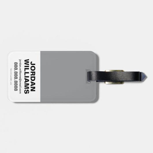 De flits | Lightning Bolt Logo Bagagelabel (Achterkant horizontaal)