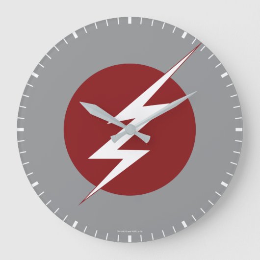 De flits | Lightning Bolt Logo Grote Klok (Voorkant)