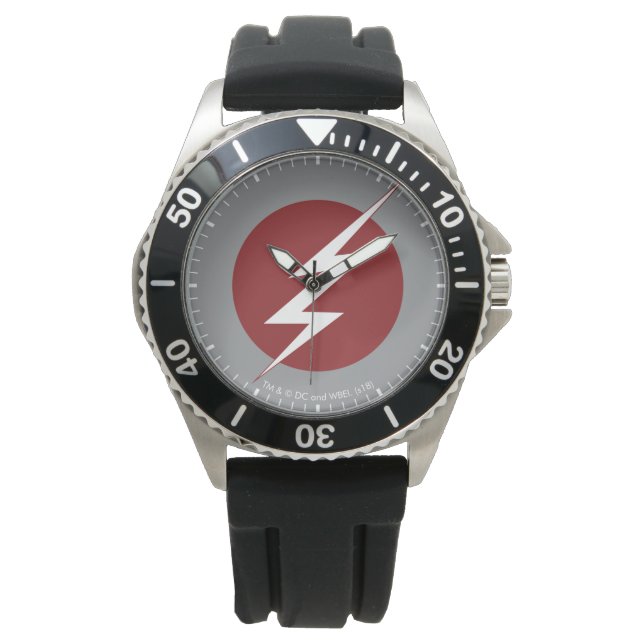 De flits | Lightning Bolt Logo Horloge (Voorkant)
