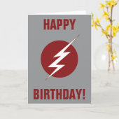 De flits | Lightning Bolt Logo Kaart (Gele Bloem)