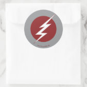 De flits | Lightning Bolt Logo Ronde Sticker (Tas)