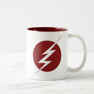 De flits   Lightning Bolt Logo Tweekleurige Koffiemok