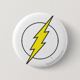 De flits Lightning Bolt Ronde Button 5,7 Cm