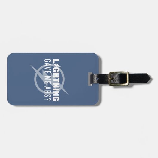 De flits | "Lightning Gave Me Abs?" Bagagelabel (Voorkant horizontaal)