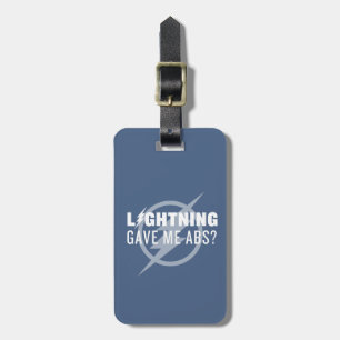 De flits "Lightning Gave Me Abs?" Bagagelabel
