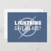 De flits | "Lightning Gave Me Abs?" Briefkaart (Voorkant / Achterkant)