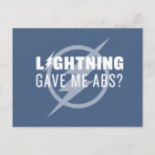 De flits | "Lightning Gave Me Abs?" Briefkaart (Voorkant)