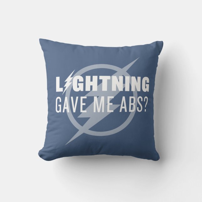 De flits | "Lightning Gave Me Abs?" Kussen (Voorkant)