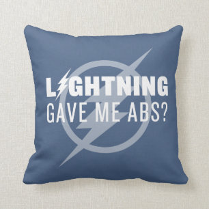 De flits   "Lightning Gave Me Abs?" Kussen