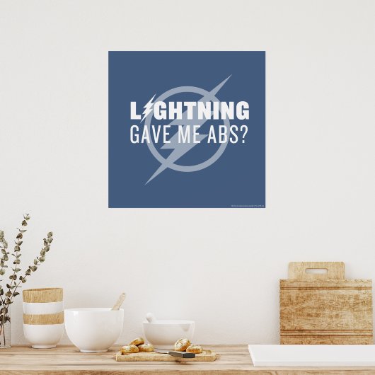 De flits | "Lightning Gave Me Abs?" Poster (Keuken)