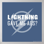 De flits | "Lightning Gave Me Abs?" Poster (Voorkant)