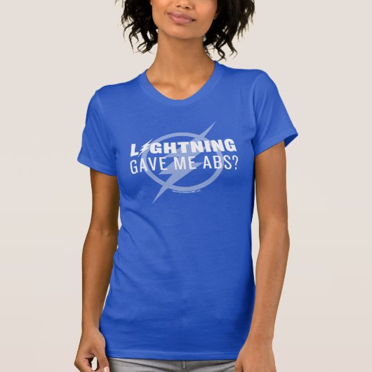 De flits | "Lightning Gave Me Abs?" T-shirt (Voorkant)