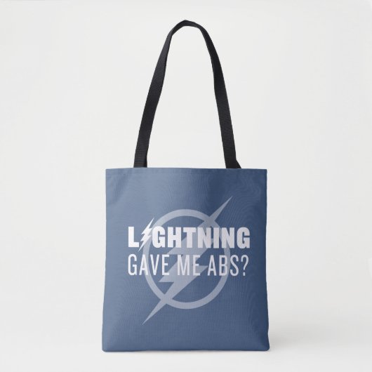 De flits | "Lightning Gave Me Abs?" Tote Bag (Voorkant)