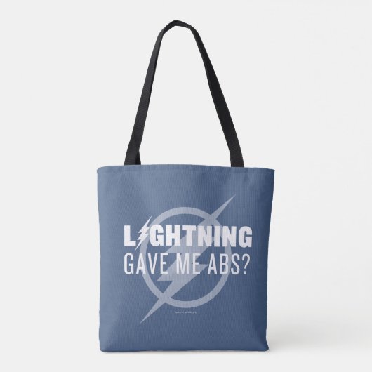 De flits | "Lightning Gave Me Abs?" Tote Bag (Achterkant)