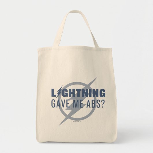 De flits | "Lightning Gave Me Abs?" Tote Bag (Voorkant)