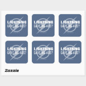 De flits | "Lightning Gave Me Abs?" Vierkante Sticker (Vel)
