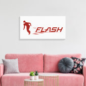 De flits | Super Hero Name Logo Canvas Afdruk (Insitu (Woonkamer))