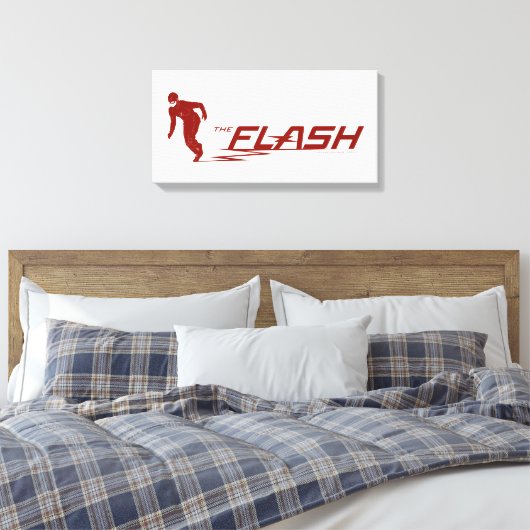 De flits | Super Hero Name Logo Canvas Afdruk (Insitu (Slaapkamer))