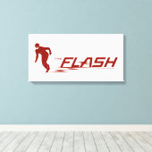 De flits | Super Hero Name Logo Canvas Afdruk (Insitu (Houten vloer))