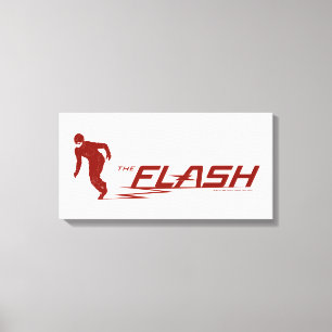 De flits Super Hero Name Logo Canvas Afdruk