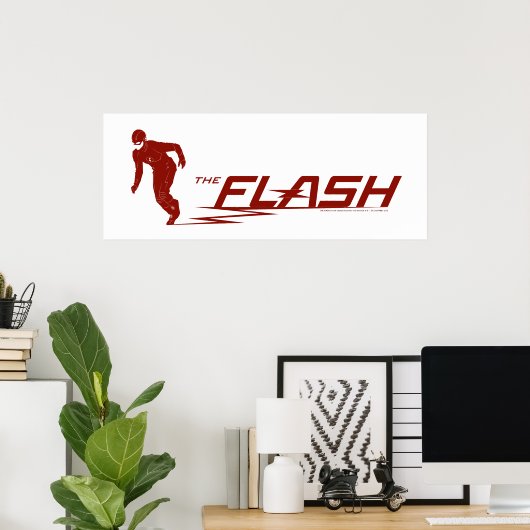 De flits | Super Hero Name Logo Poster (Thuiskantoor)