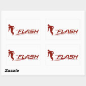 De flits | Super Hero Name Logo Rechthoekige Sticker (Vel)