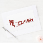 De flits | Super Hero Name Logo Rechthoekige Sticker (Envelop)
