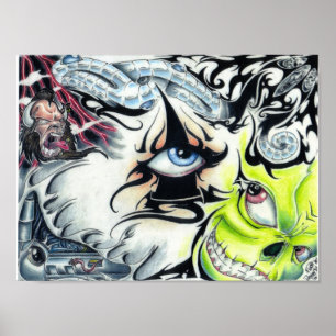 de flits van het tattoo poster