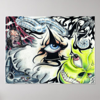 de flits van het tattoo poster