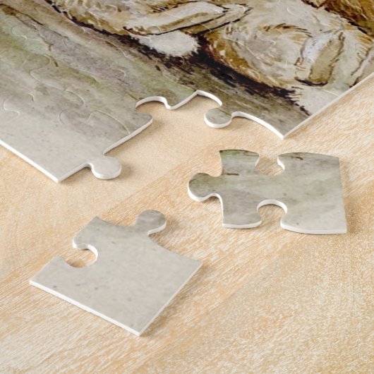 De Flopsy Bunnies Aslapen (door Beatrix Potter) Legpuzzel (Zijkant)