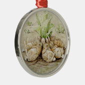 De Flopsy Bunnies Aslapen (door Beatrix Potter) Metalen Ornament (Rechts)