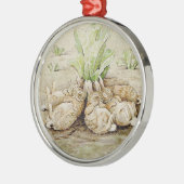 De Flopsy Bunnies Aslapen (door Beatrix Potter) Metalen Ornament (Links)