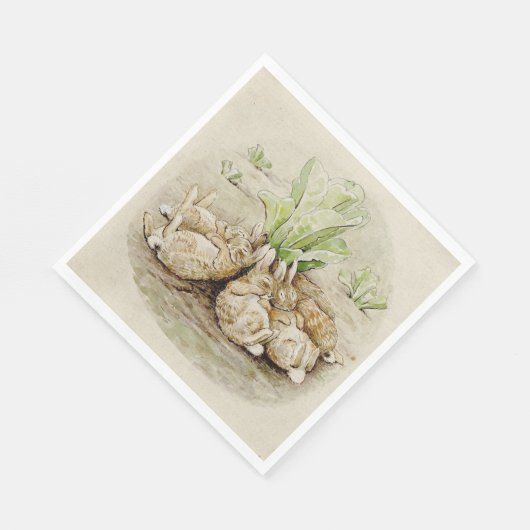 De Flopsy Bunnies Aslapen (door Beatrix Potter) Servet (Hoek)