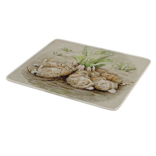 De Flopsy Bunnies Aslapen (door Beatrix Potter) Snijplank (Hoek)