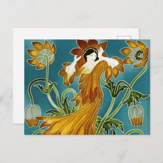 De Flora Art Nouveau van Walter Crane Briefkaart (Voorkant / Achterkant)