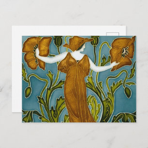 De Flora Art Nouveau van Walter Crane Briefkaart