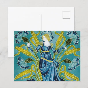 De Flora Art Nouveau van Walter Crane Briefkaart