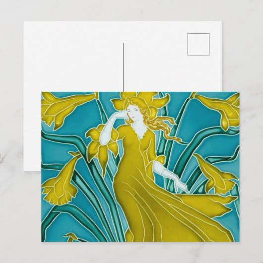 De Flora Art Nouveau van Walter Crane Briefkaart (Voorkant / Achterkant)