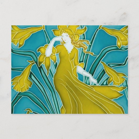 De Flora Art Nouveau van Walter Crane Briefkaart (Voorkant)